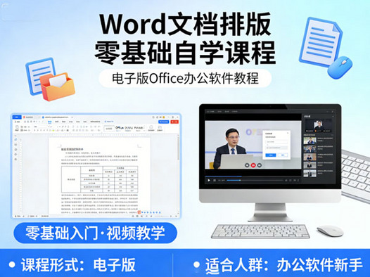 Word视频课程文档排版自学零基础电子版office办公软件教程零基础课程